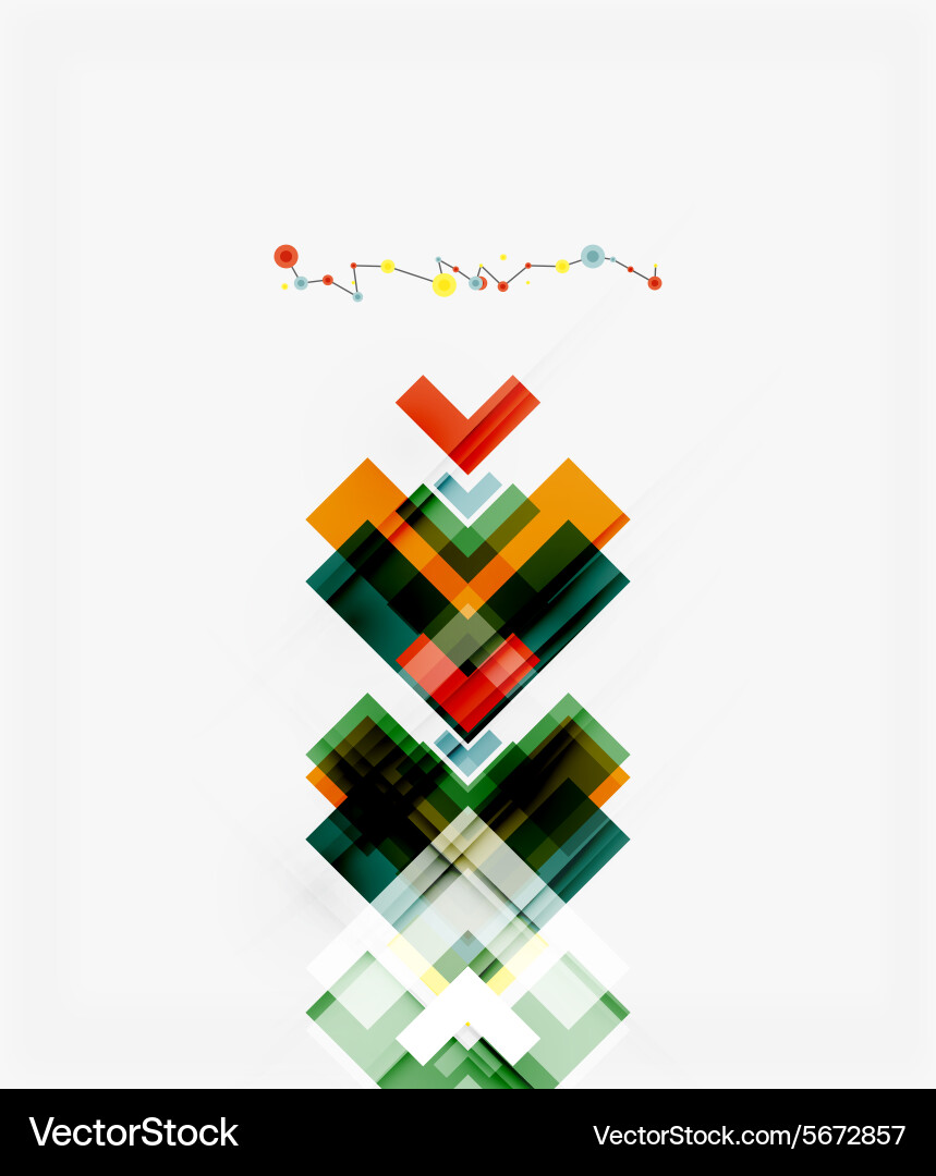 Clean colorful unusual geometric pattern design Vector Image