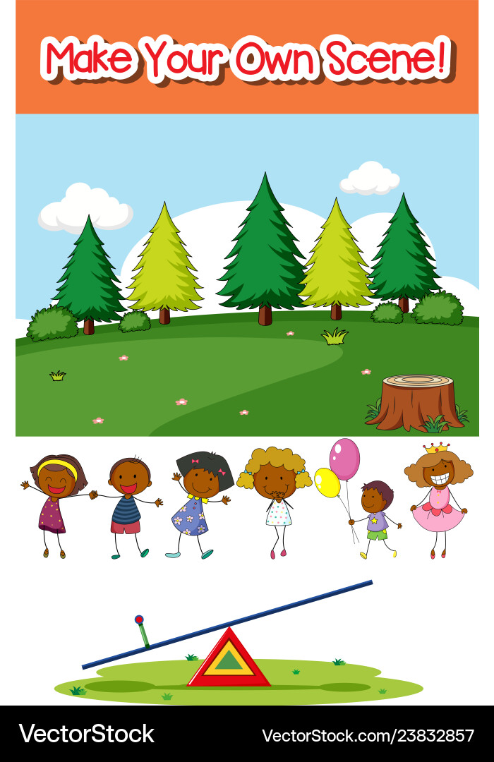Make your own scene Vector Image