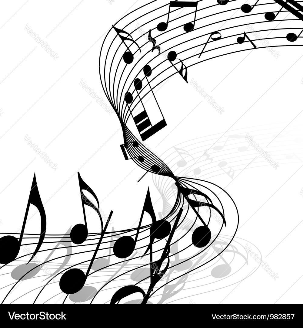 Musical Notes Background Vector Image