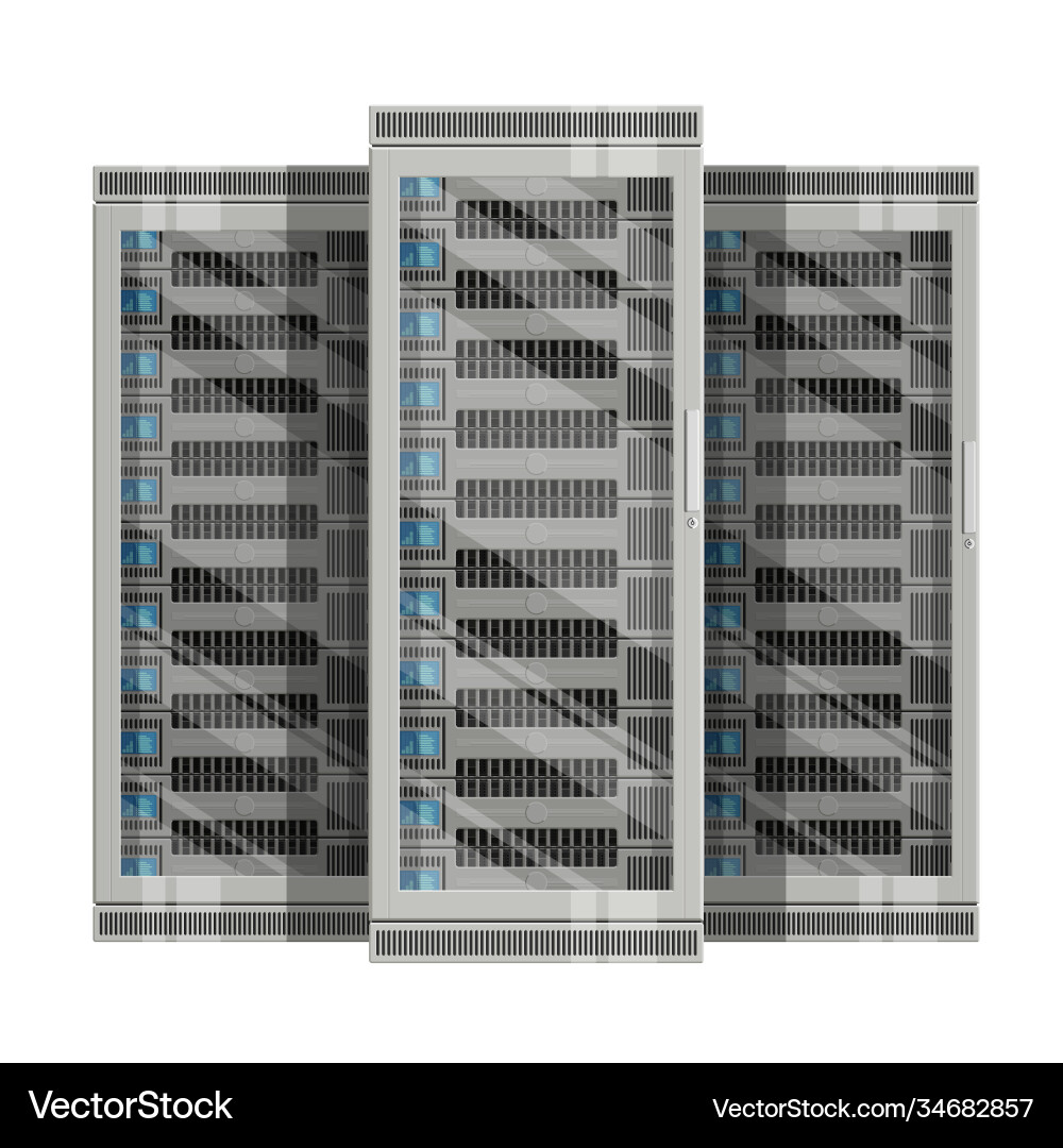 Network server with flat design Network server with flat design Vector Image