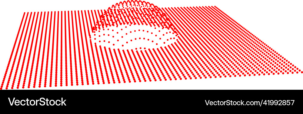 Particle dimension sound wave part of sphere Particle dimension sound wave part of sphere vector image