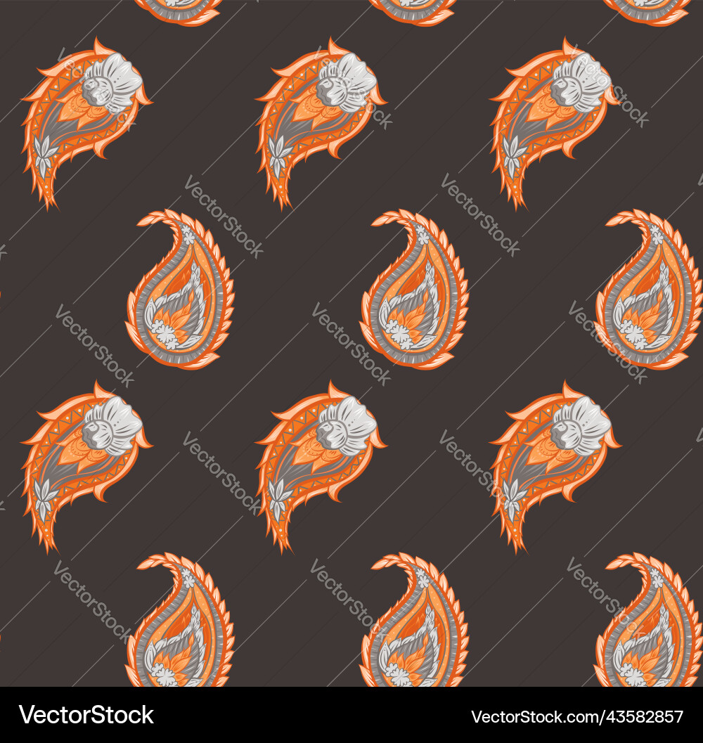 Seamless sparse simple paisley pattern Seamless sparse simple paisley pattern vector image