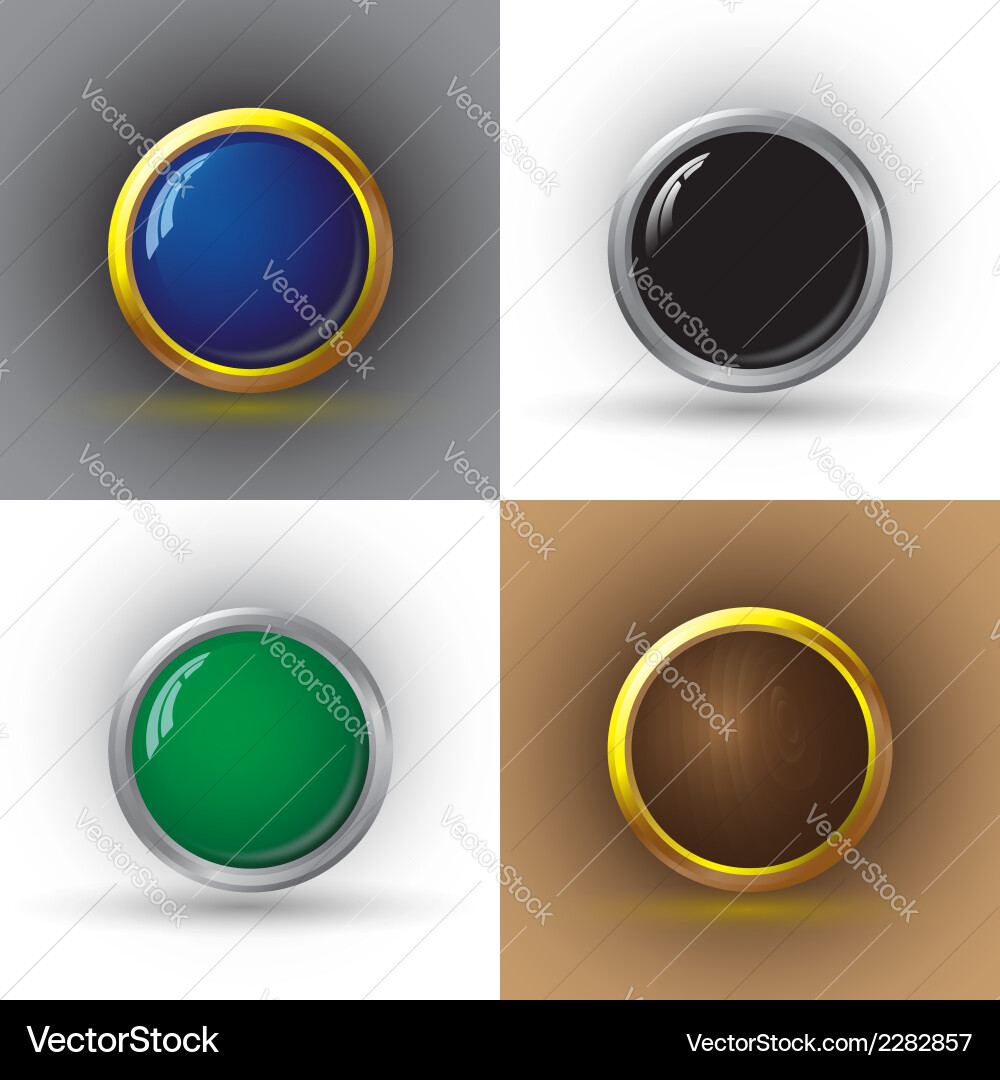 Set of web buttons vector image
