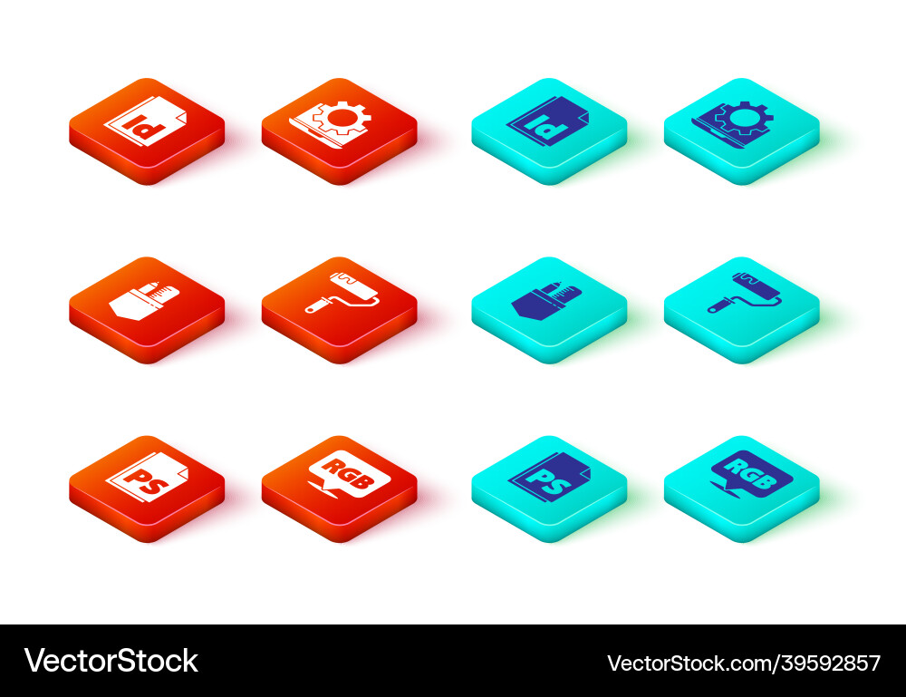 Set ps file document speech bubble with rgb Set ps file document speech bubble with rgb vector image