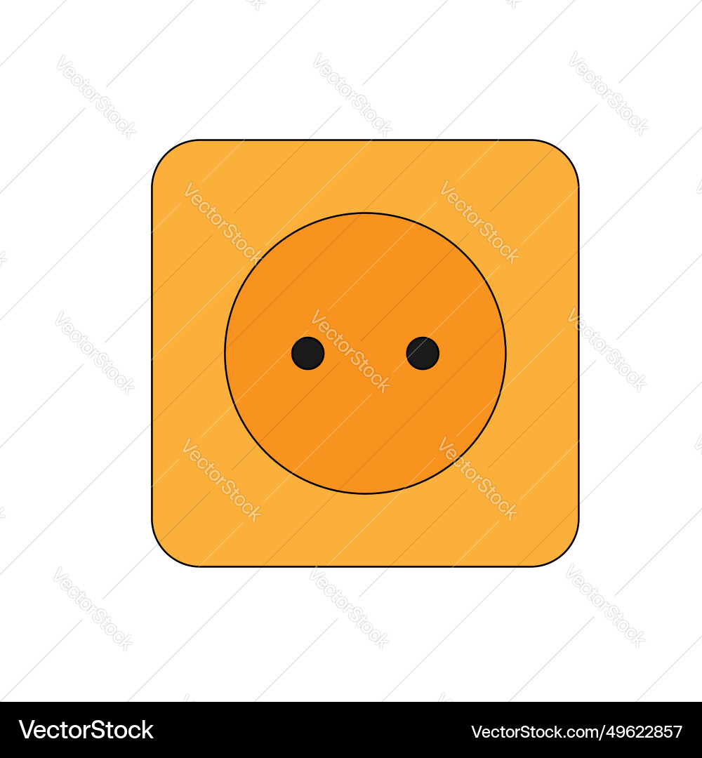 Simple of socket plug icon isolated on background Vector Image