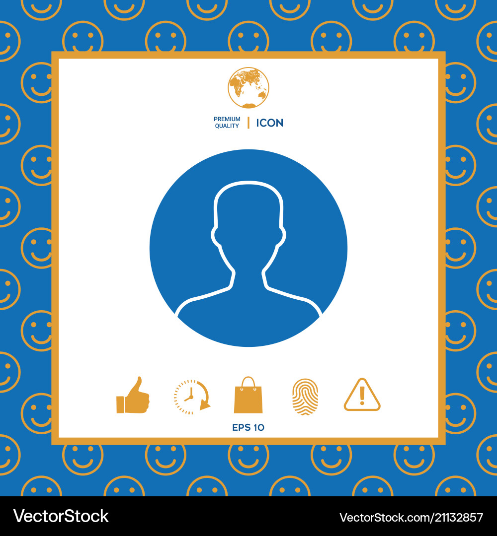 Symbol of user icon in circle profile Vector Image