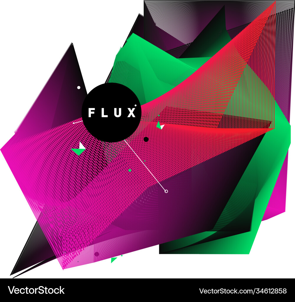 3d colorful wave background dynamic flux effect vector image