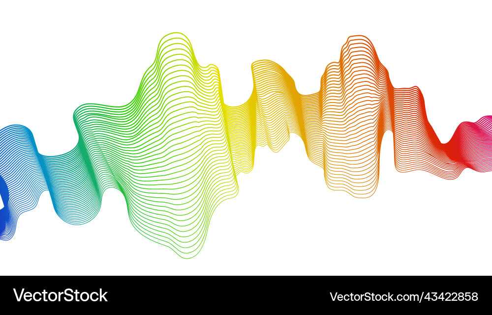 Abstract backdrop with wave gradient lines vector image