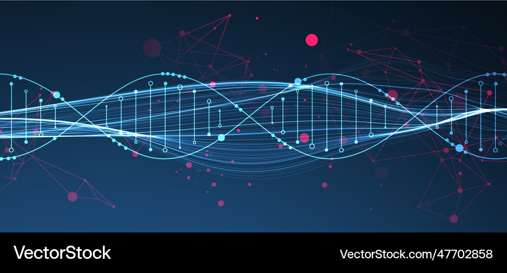 Abstract dna background with plexus effect Abstract dna background with plexus effect Vector Image
