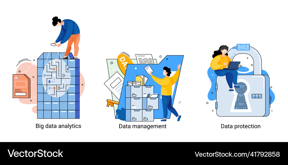 Big data analytics platform management Big data analytics platform management vector image