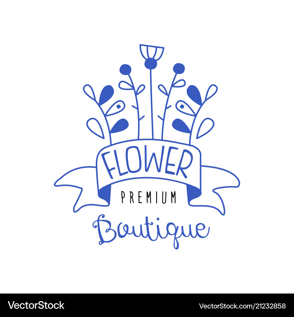 Blumen Boutique Premium Logo Loristen Shop Blumen Boutique Premium Logo Loristen Shop Vektorbild