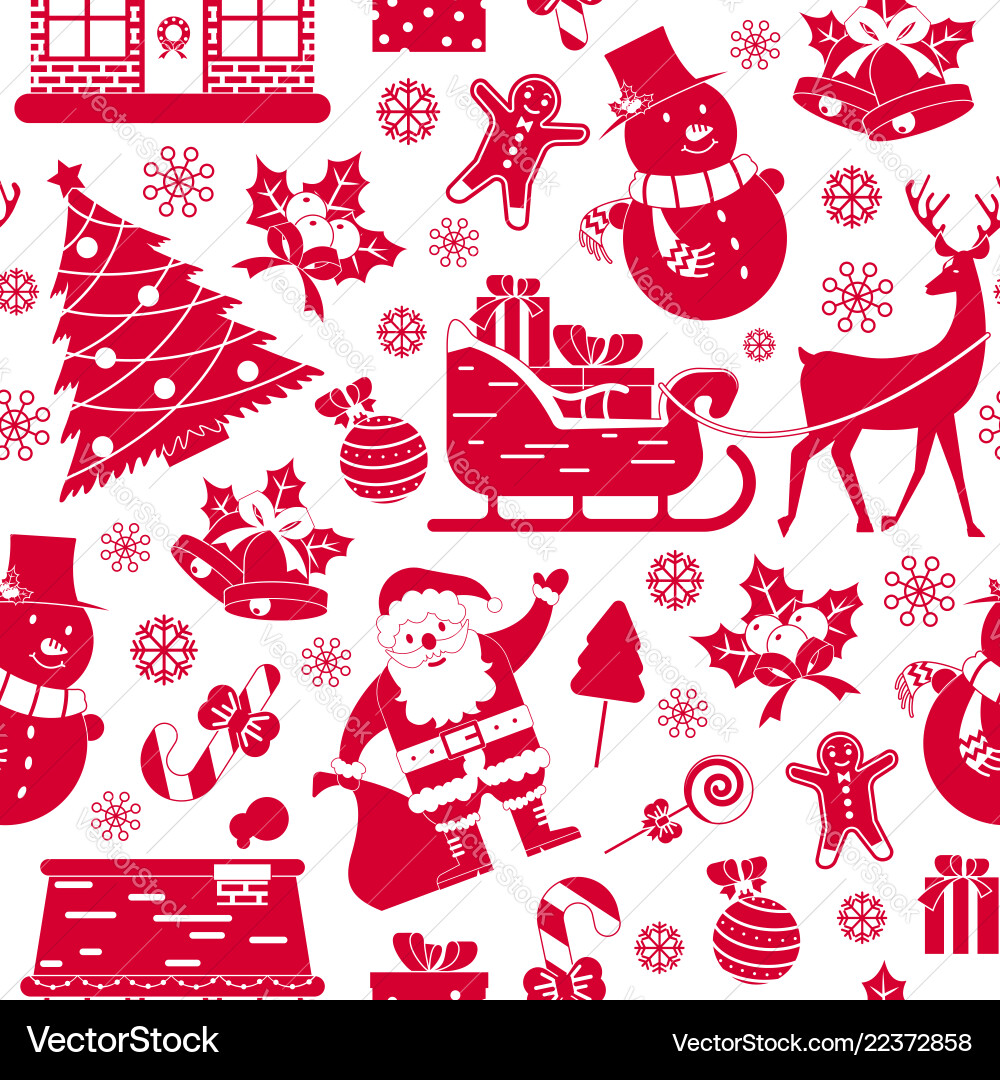 Christmas seamless pattern Christmas seamless pattern vector image