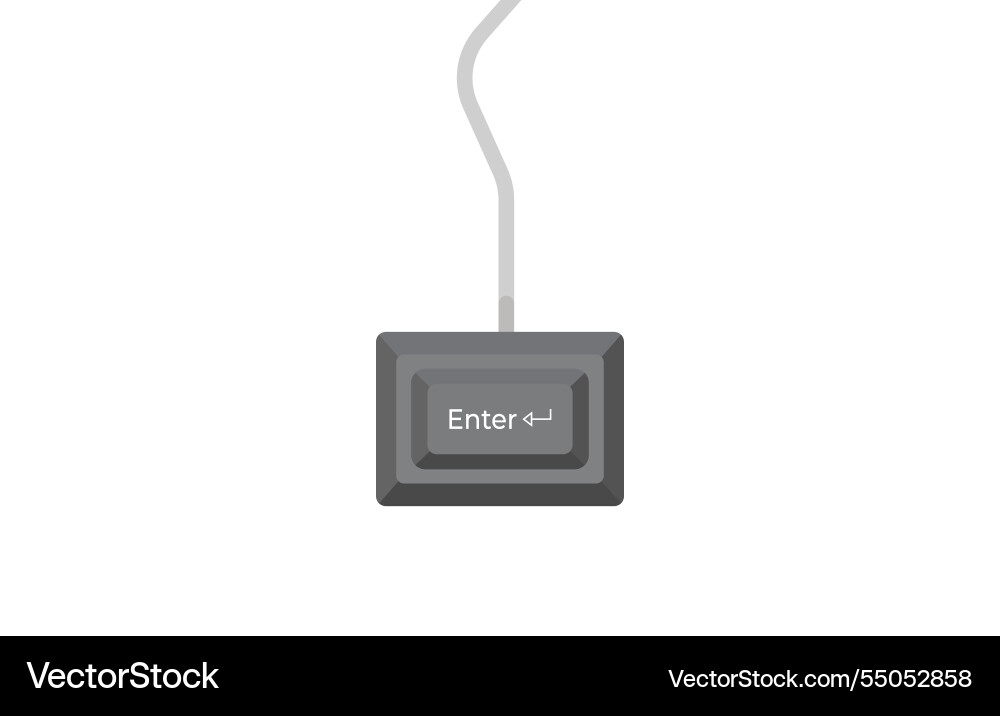 Enter keyboard key in flat style Vector Image