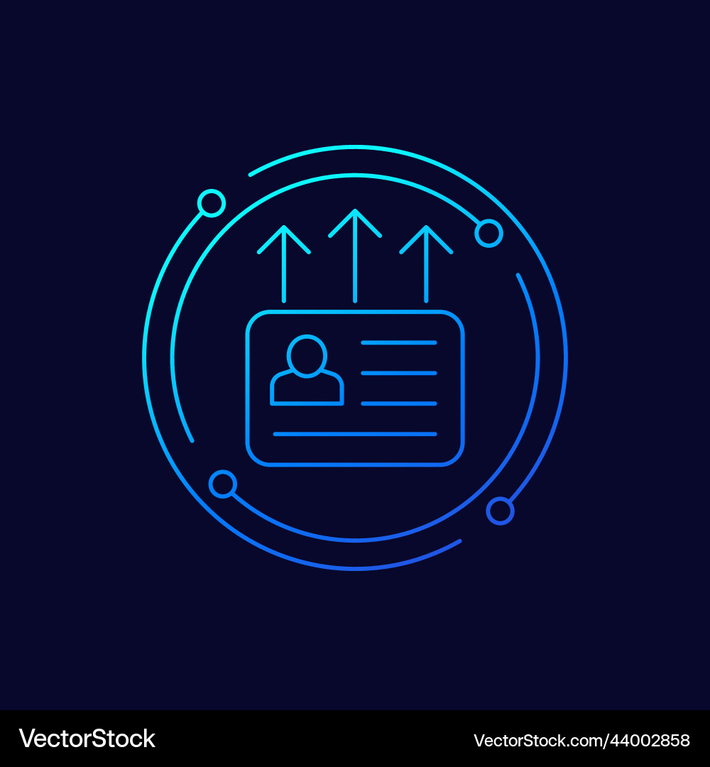 Export personal data line icon vector image