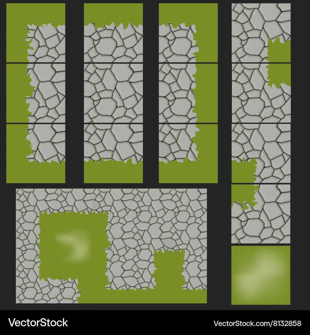 Game level objects vector image