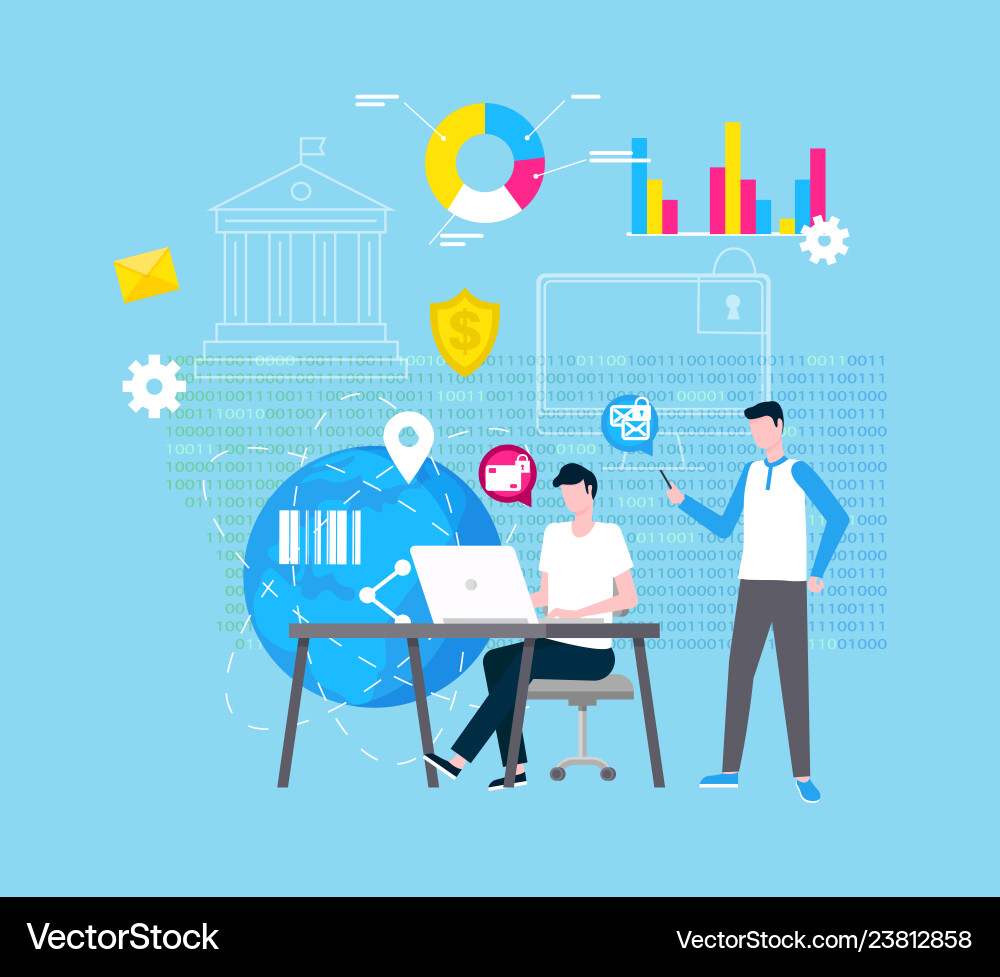 Online support and internet help web operator Online support and internet help web operator vector image