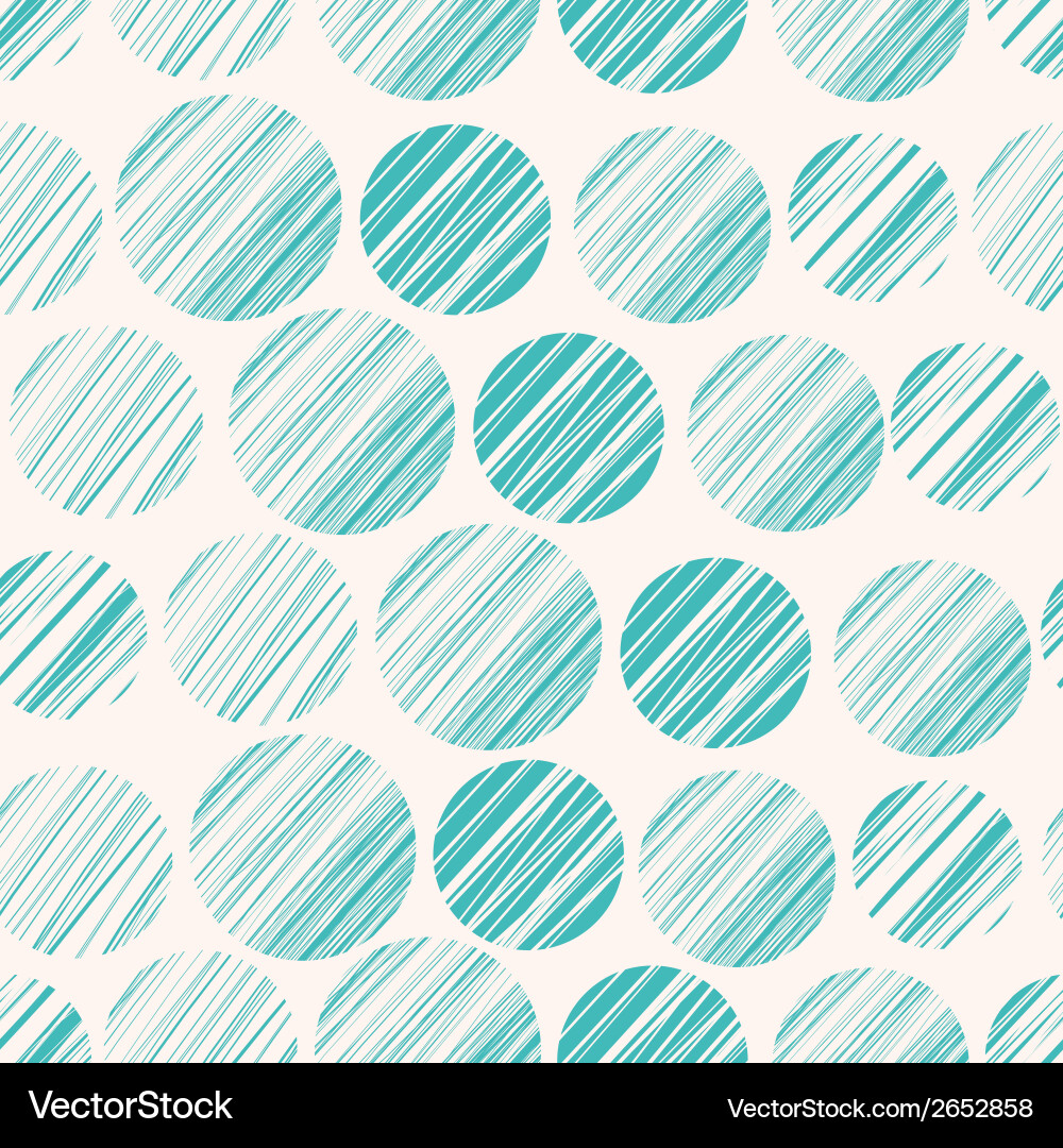 Seamless pattern with hand drawn circle elements vector image