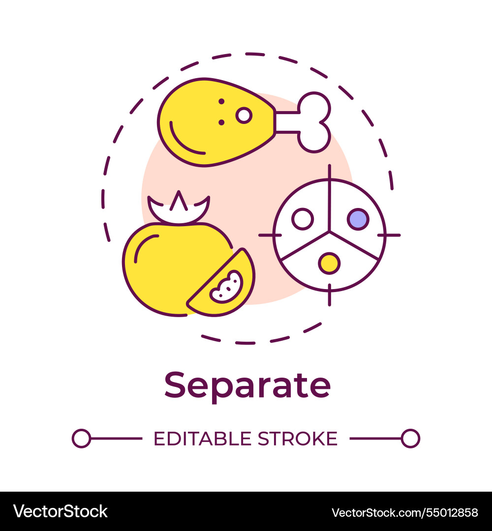 Separate multi color concept icon Separate multi color concept icon vector image