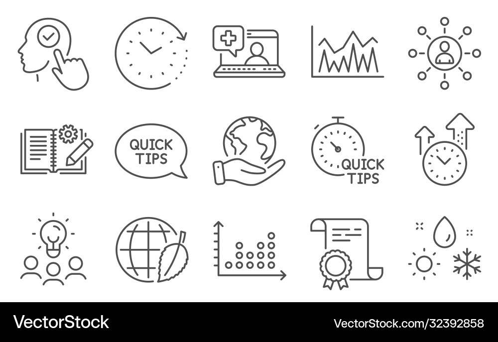 Set science icons such as weather time change Set science icons such as weather time change Vector Image