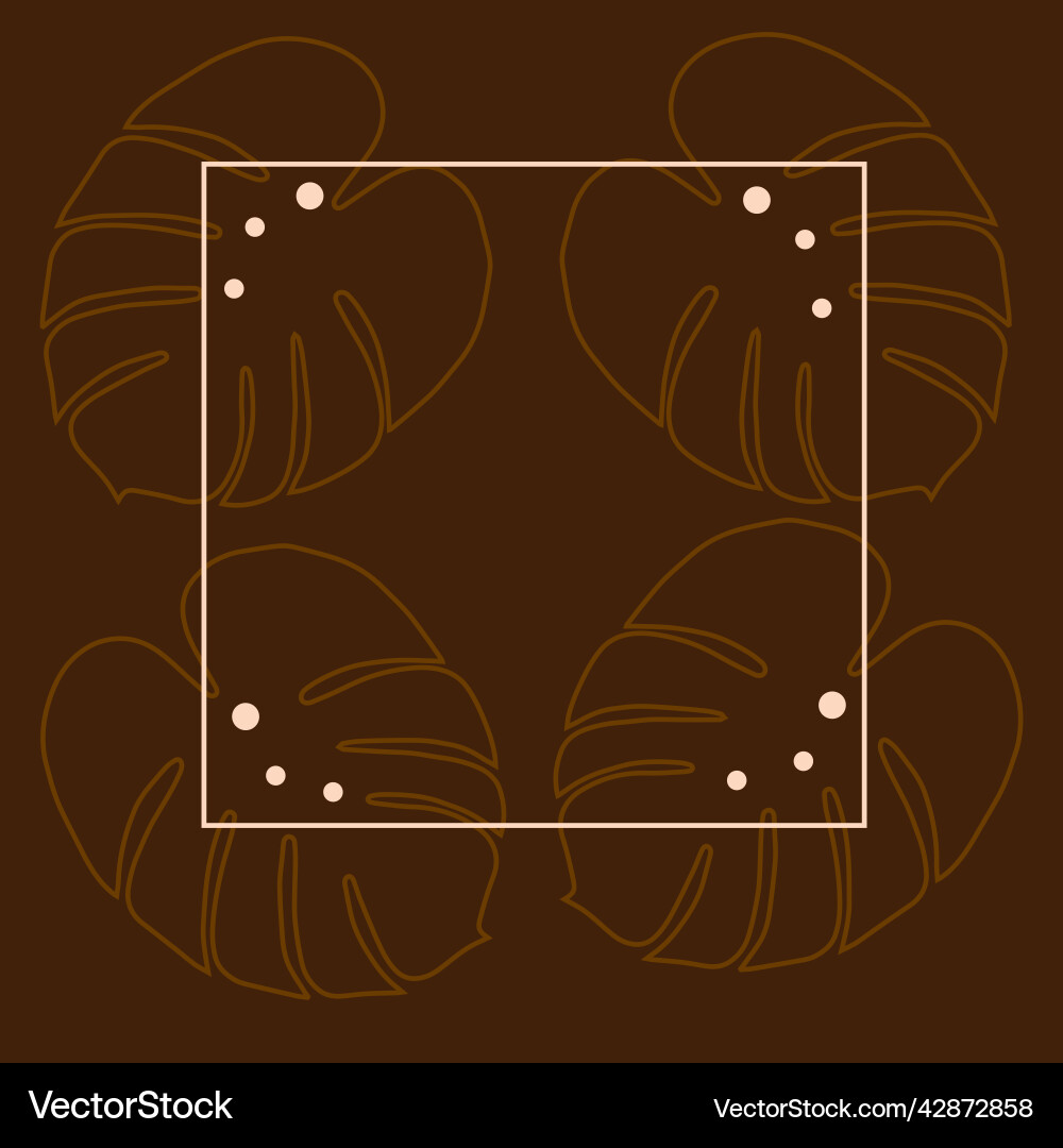 Square frame with abstract background image Vector Image