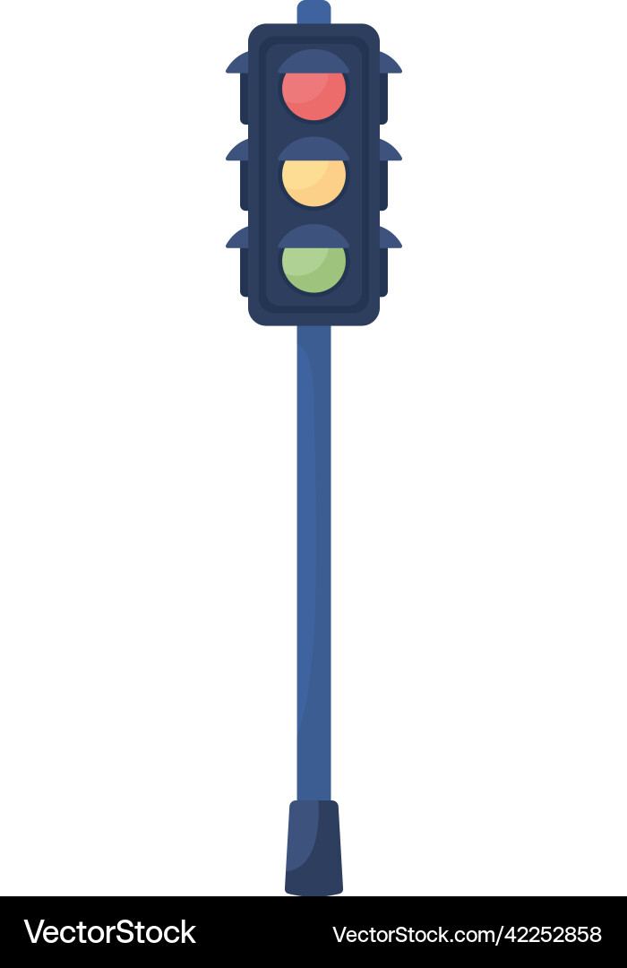 Traffic light semi flat color object Traffic light semi flat color object vector image