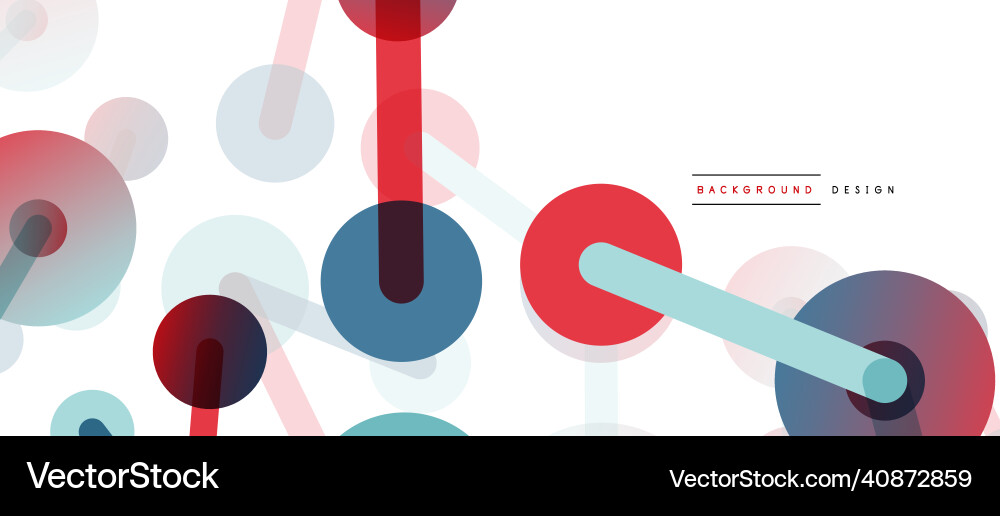 Abstract background round dots connected by lines vector image