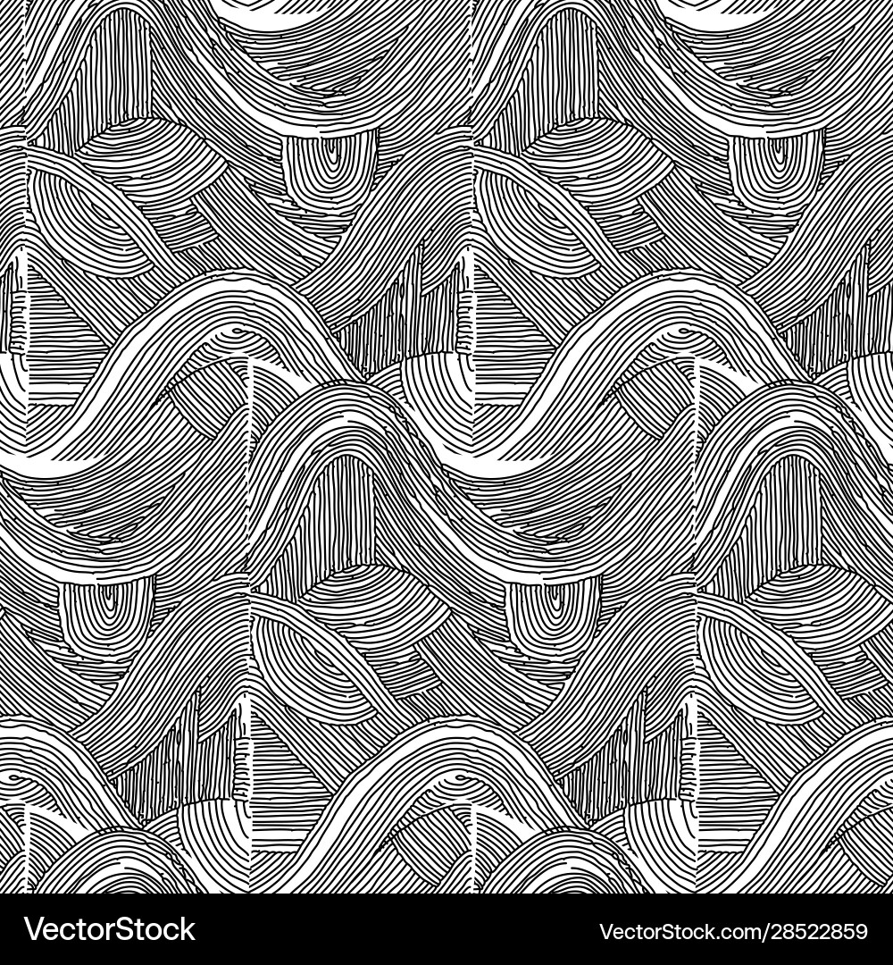 Abstract pattern curved lines grunge boho Abstract pattern curved lines grunge boho vector image