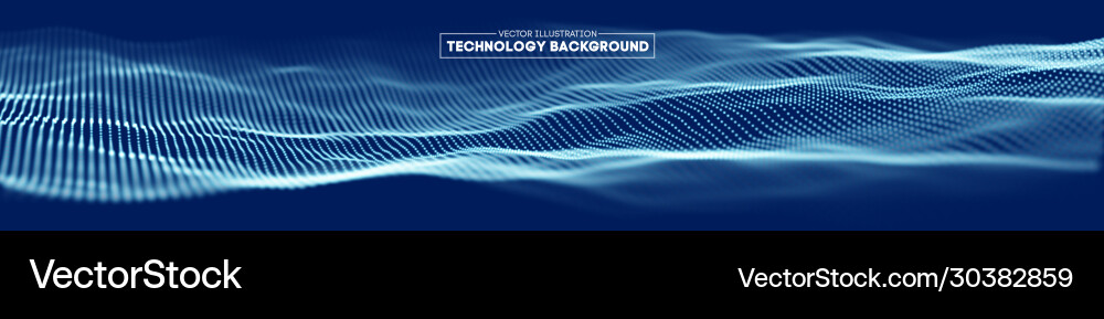 Abstract Tech Wave Background vector image
