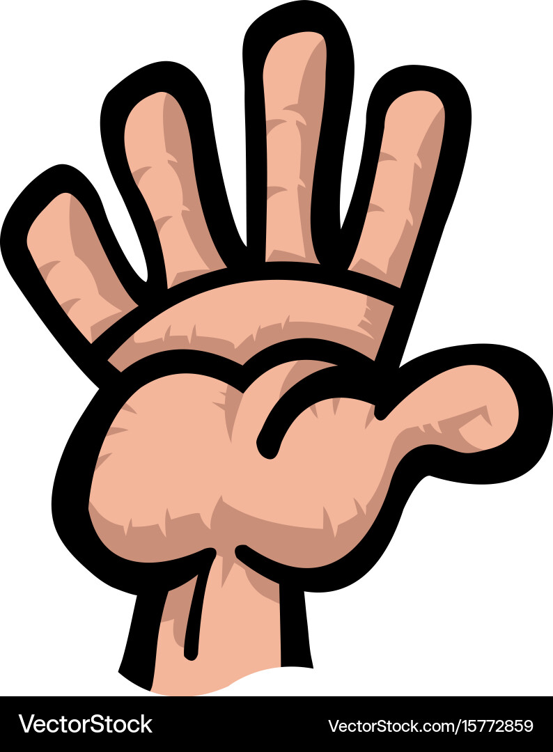 Cartoon hand high five – Royalty-Free Vector | VectorStock, image size:794x1080