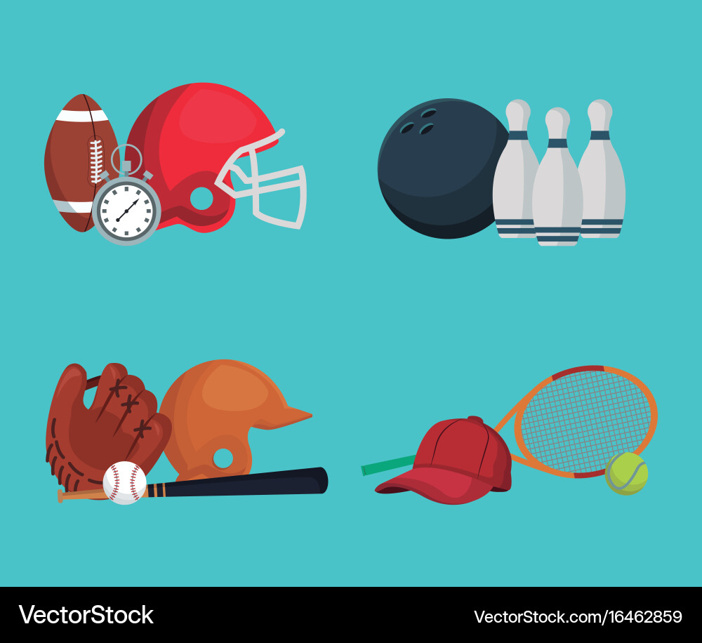 Color background with set elements different vector image
