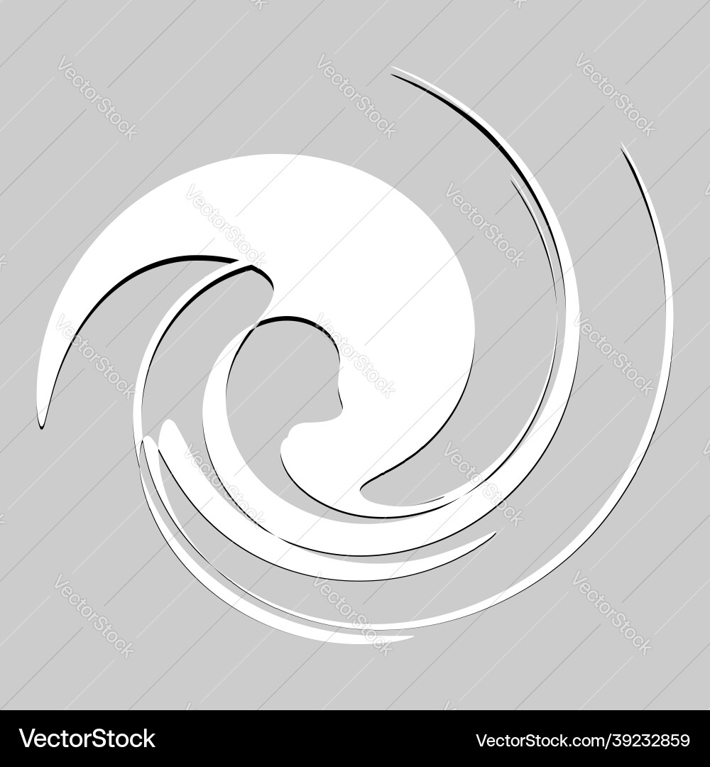 Curl spiral swirl volute helix circular twirl Vector Image