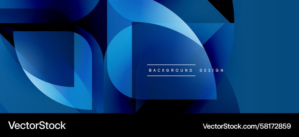 Dynamic Blue Shape Overlap Vector Image