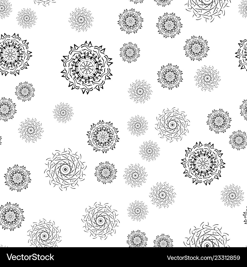 Mandala seamless pattern on white background Mandala seamless pattern on white background vector image