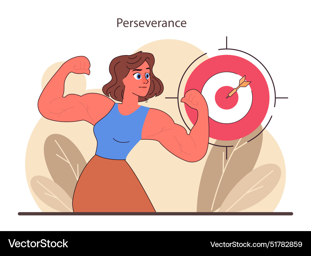 Patience calm person meditating and finding Vector Image