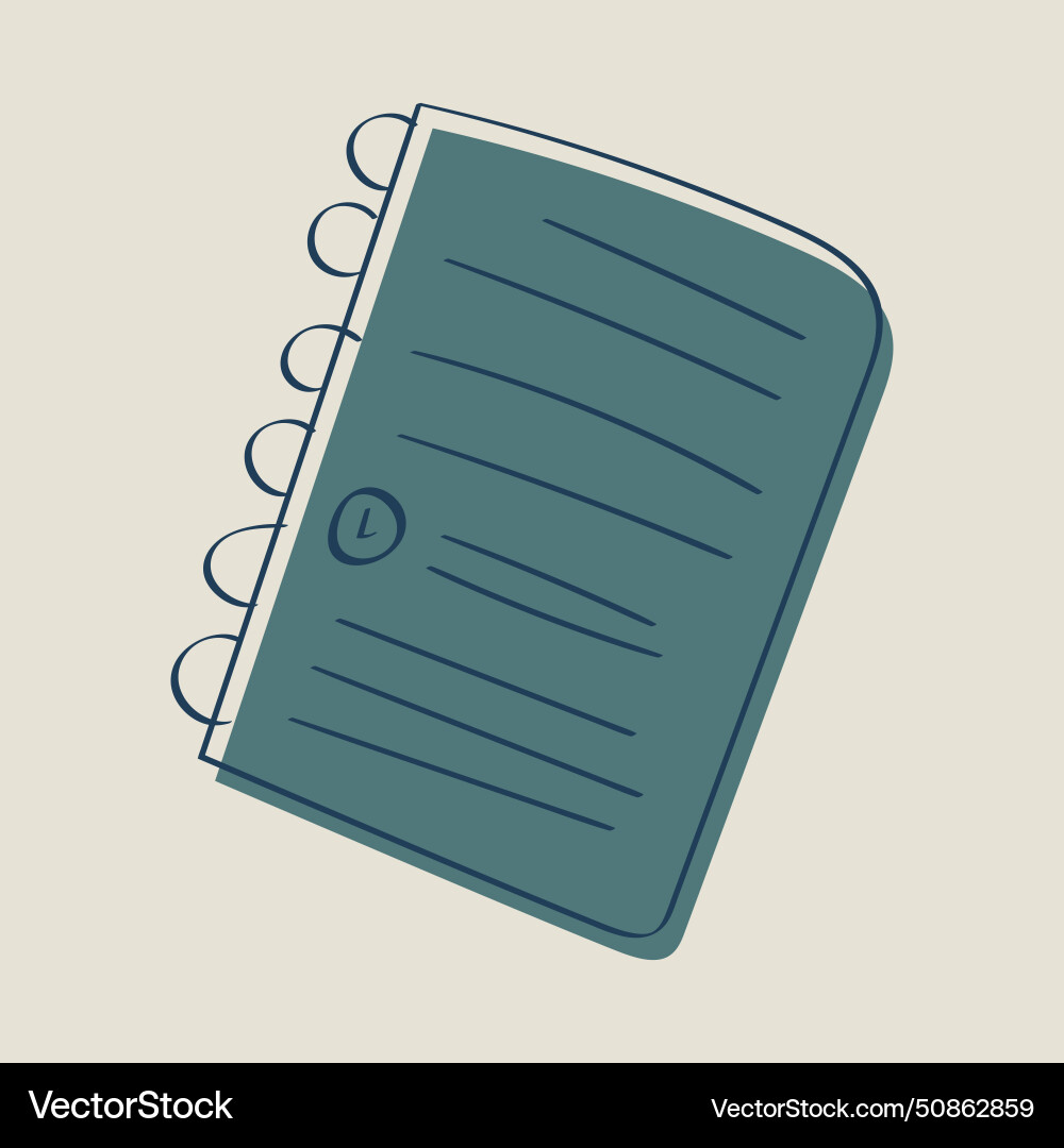 Plan in notebook with spiral diary entries write Plan in notebook with spiral diary entries write vector image
