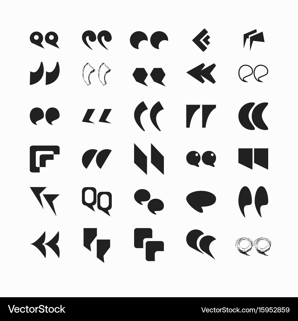 Quotation Marks Collection – Royalty-Free Vector | VectorStock, image size:1000x1080