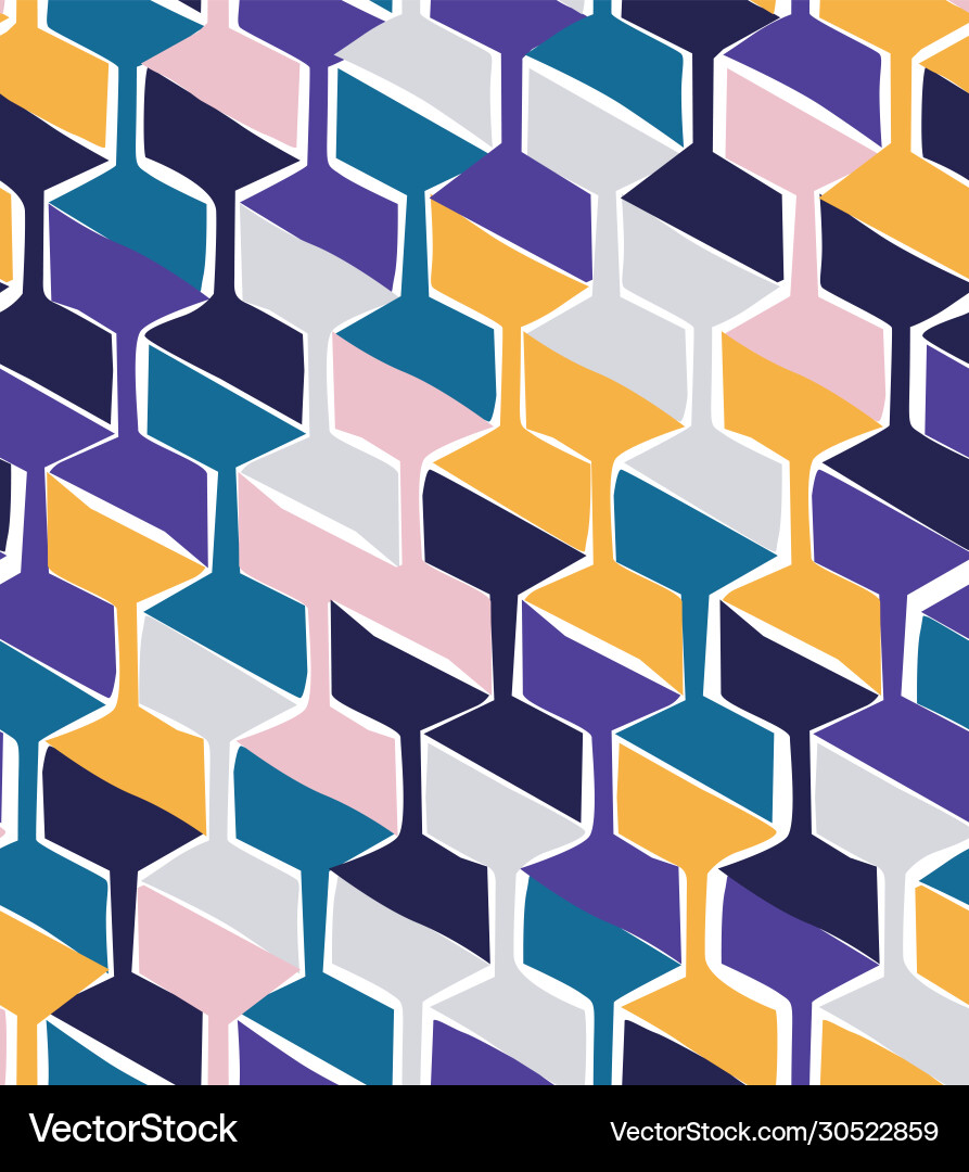 Seamless pattern with hexagonal woven shapes Seamless pattern with hexagonal woven shapes Vector Image