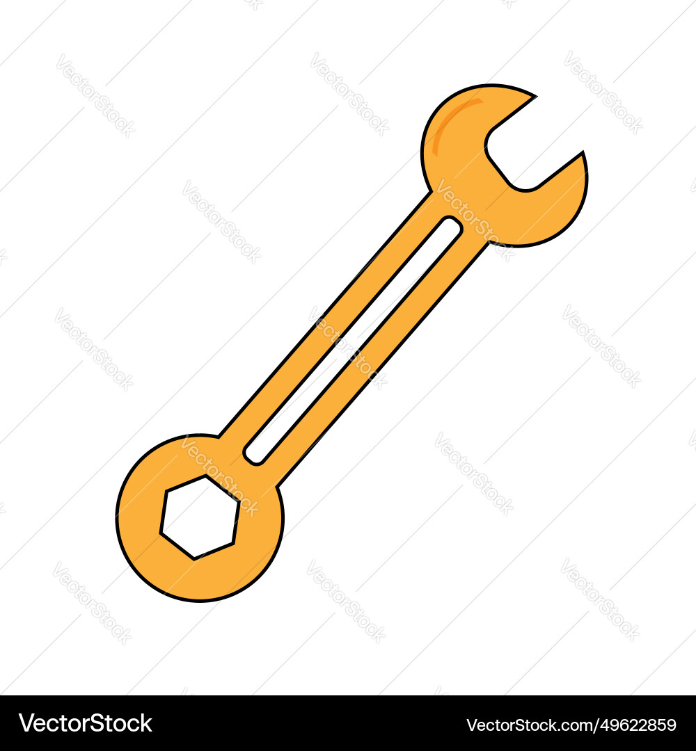 Simple of spanner icon for apps and websites Vector Image