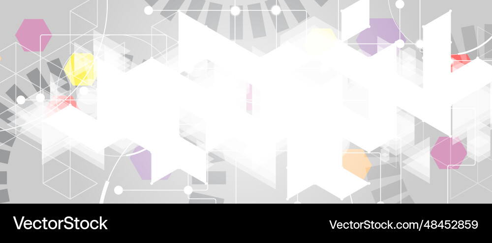 Technology banner design with hexagons abstract Technology banner design with hexagons abstract vector image
