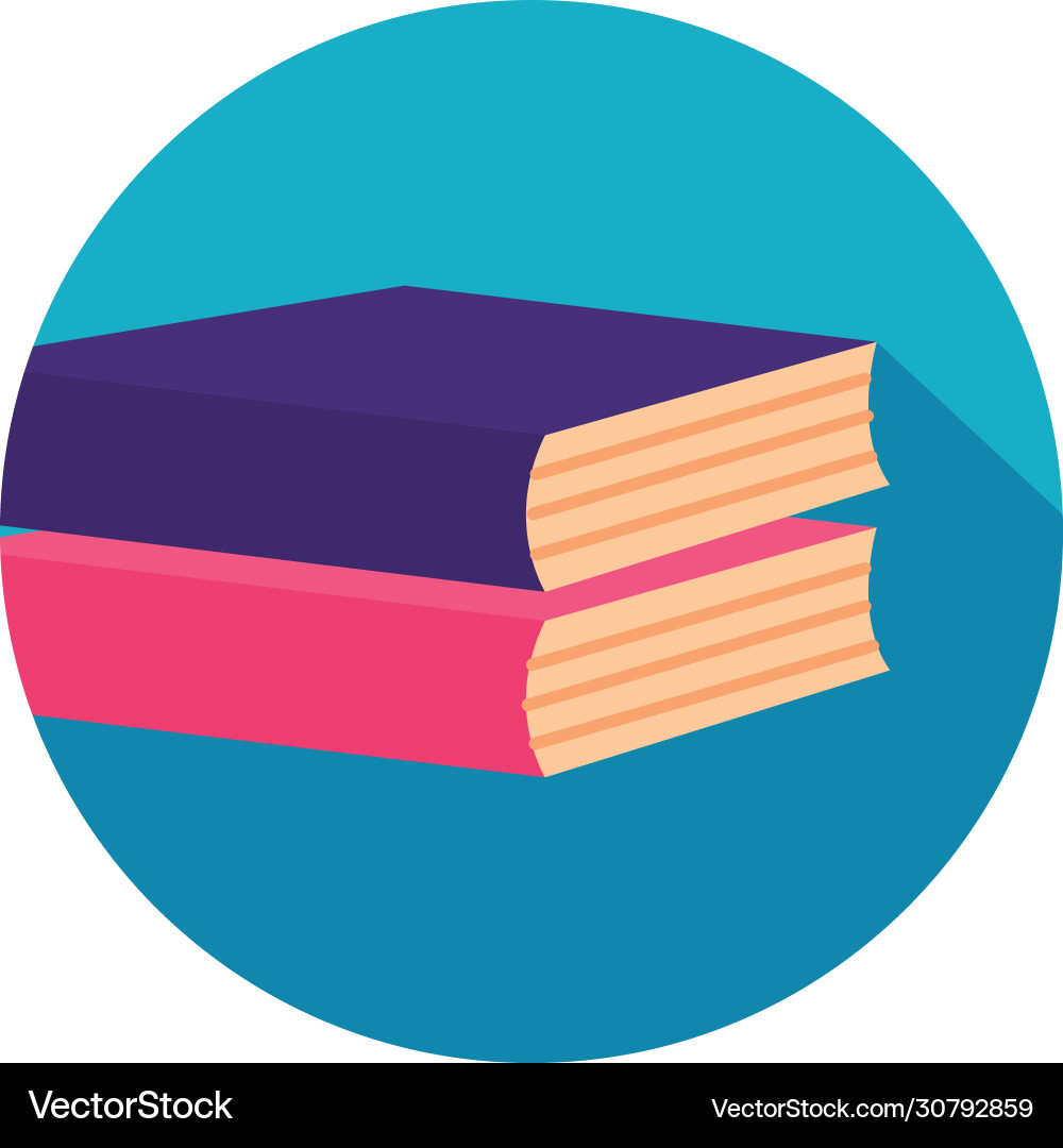 Text books closed block style icon Vector Image