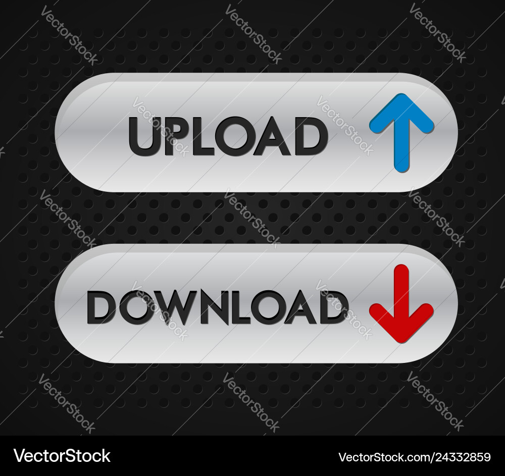 Upload Icon Set - Modern Style vector image