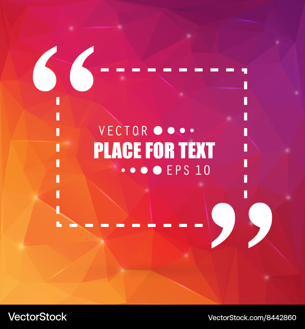 Abstract concept empty speech square quote vector image