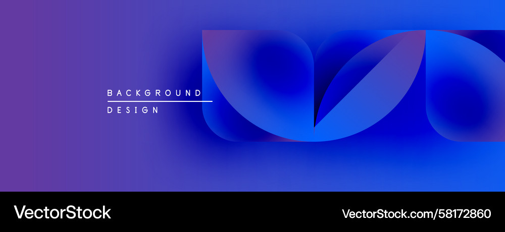 Abstract Gradient Flowing Shapes Vector Image