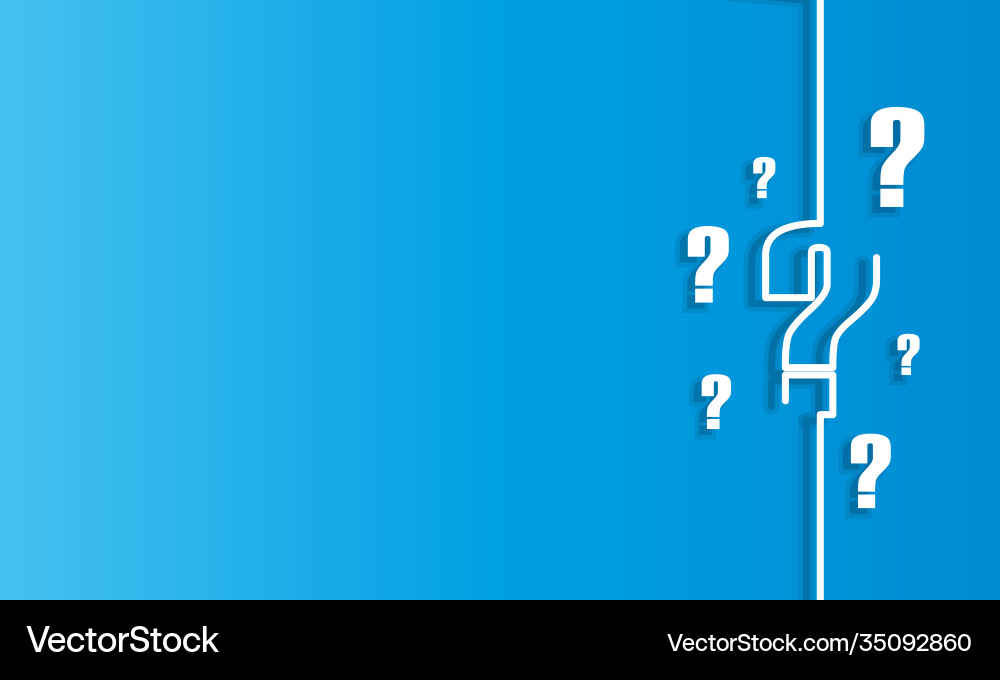 Blue question mark background with text space Blue question mark background with text space vector image