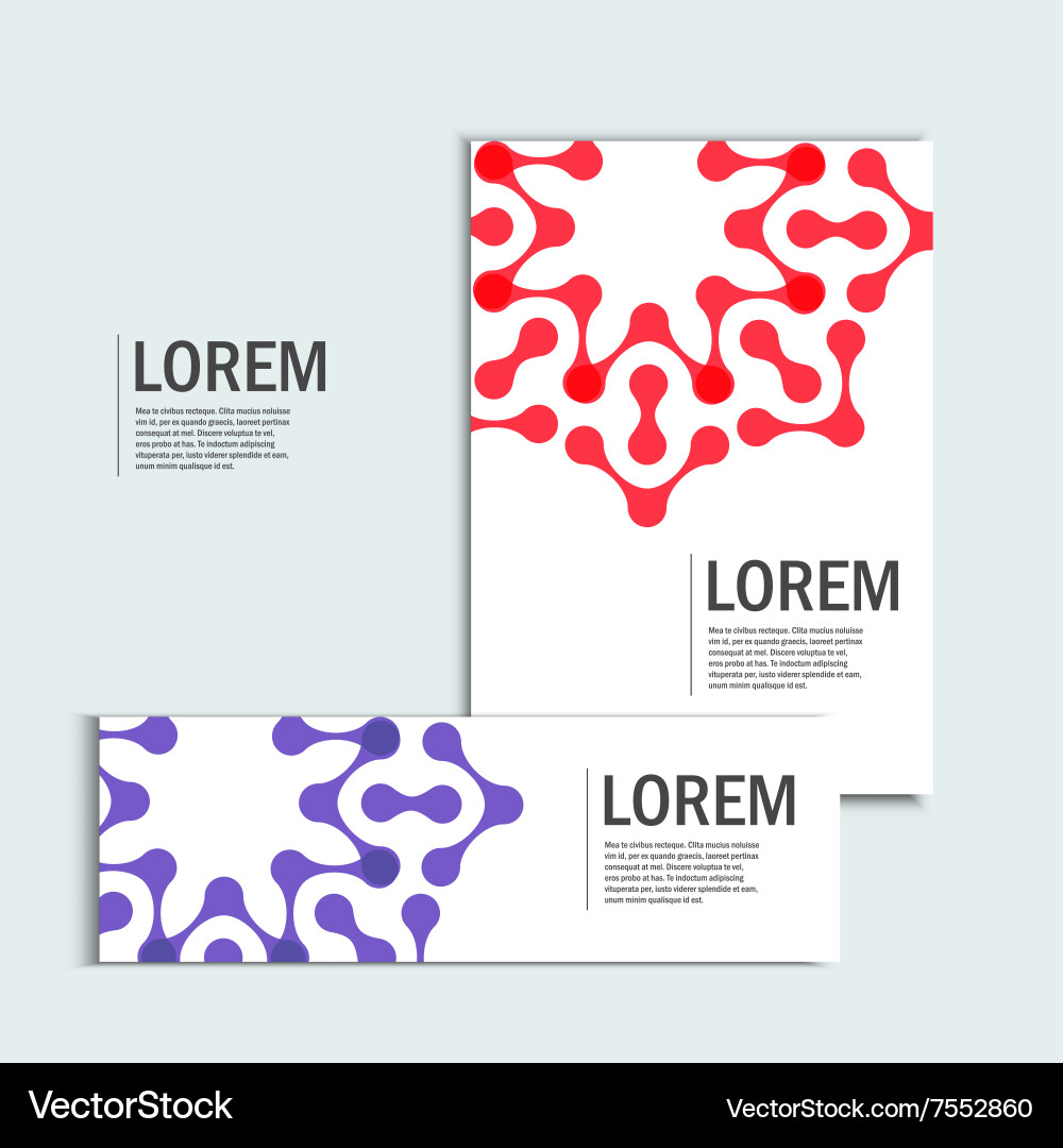 Brochures with abstract figures design Vector Image