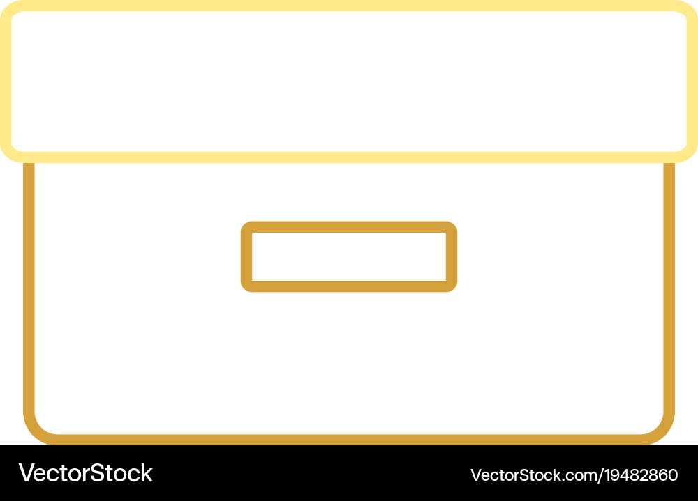 Color line work box package object design vector image