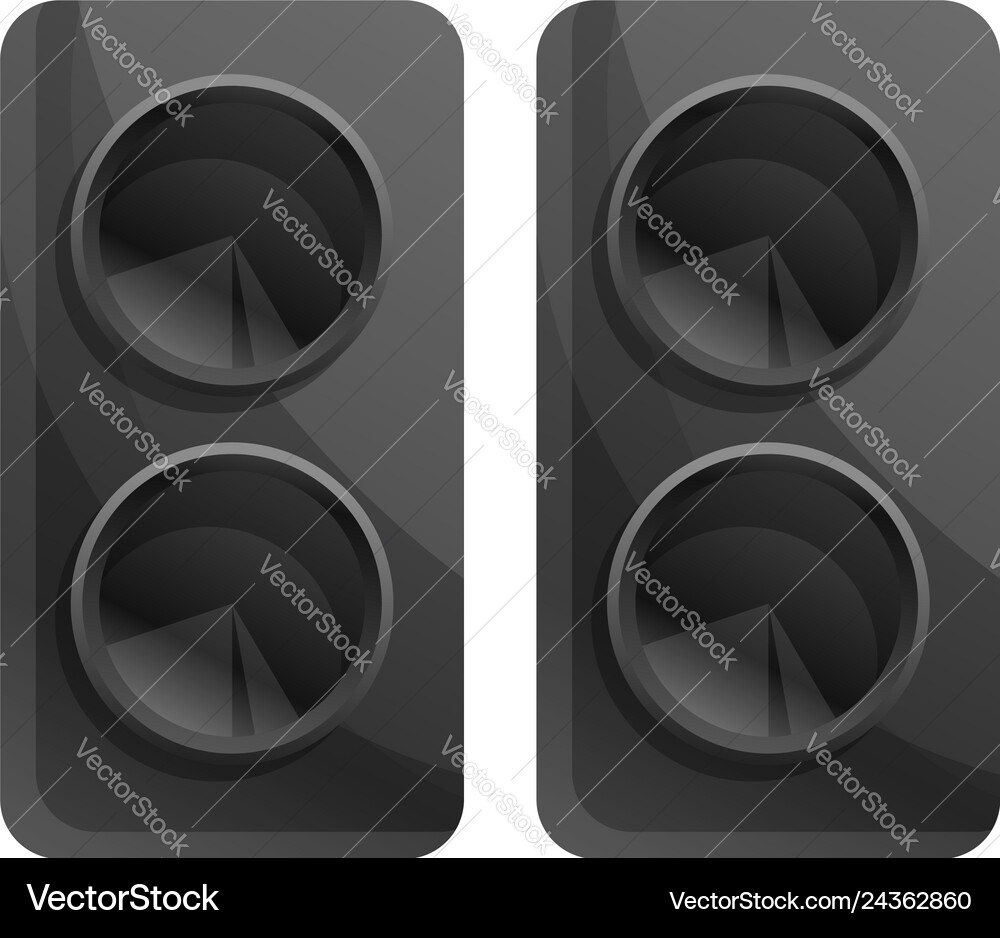 Computer speakers icon cartoon style Computer speakers icon cartoon style vector image