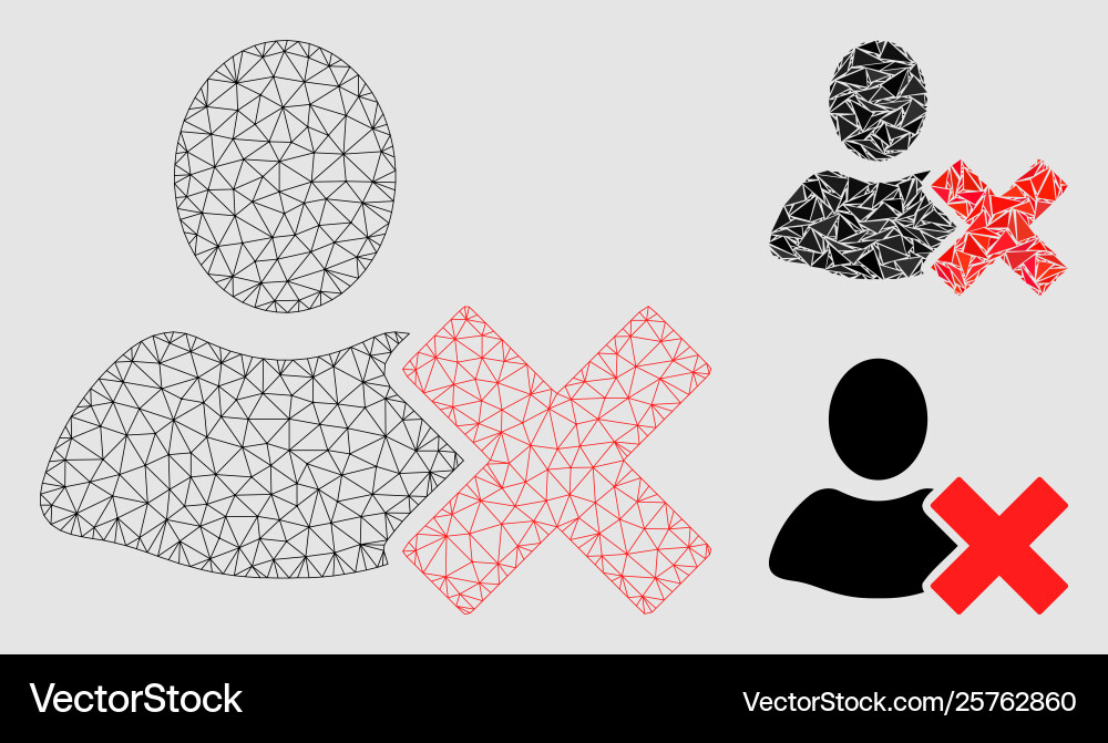 Delete user mesh carcass model and triangle Delete user mesh carcass model and triangle vector image
