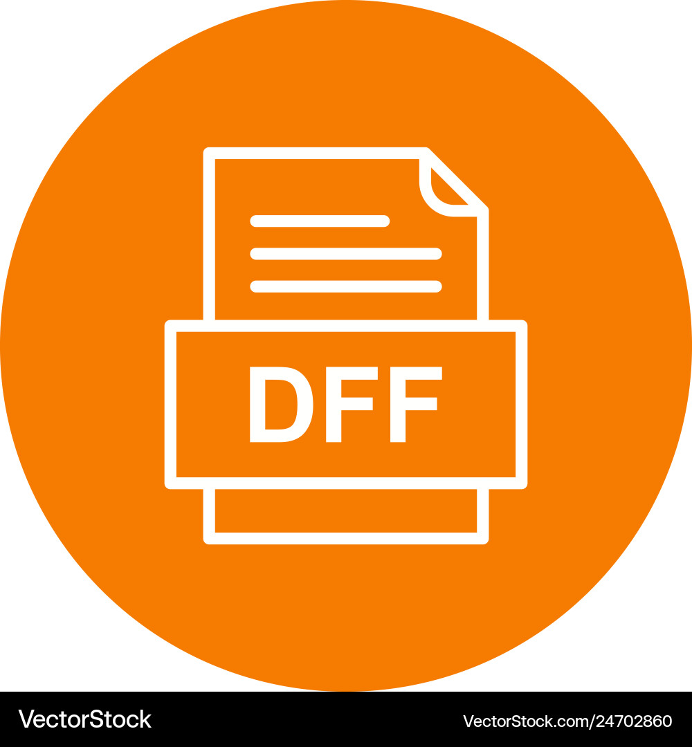 Dff file document icon vector image
