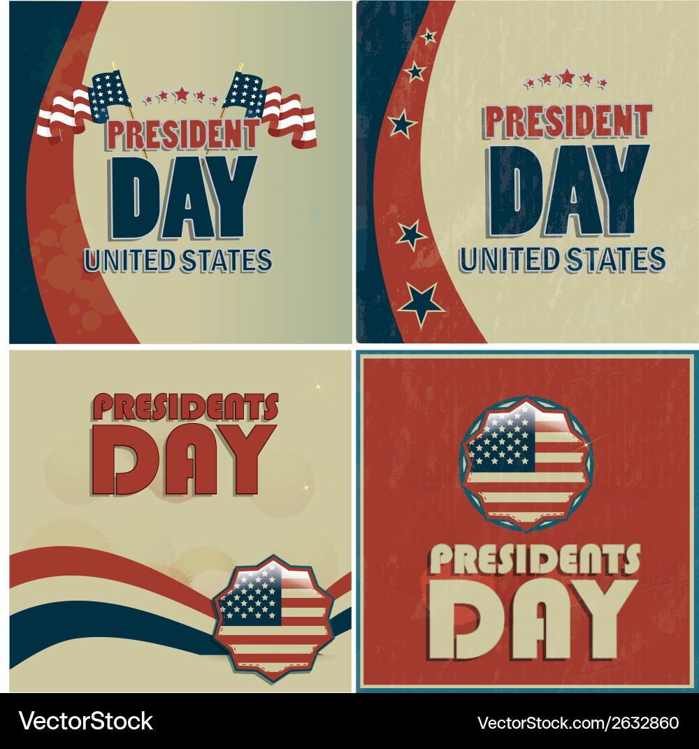 Four different backgrounds with icons and text vector image